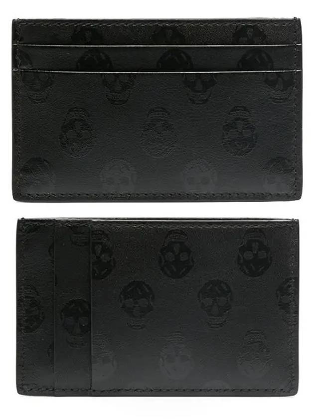 Skull Leather Card Wallet Black - ALEXANDER MCQUEEN - BALAAN 5