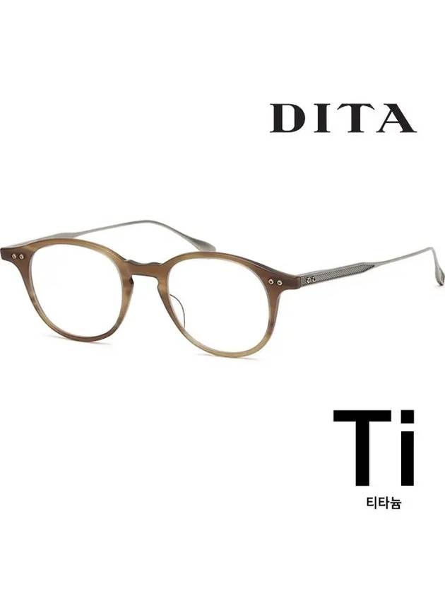 Titanium glasses frame ASH DRX 2073 B AMB GLD 47 horn rim - DITA - BALAAN 1