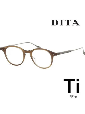 Titanium glasses frame ASH DRX 2073 B AMB GLD 47 horn rim - DITA - BALAAN 1