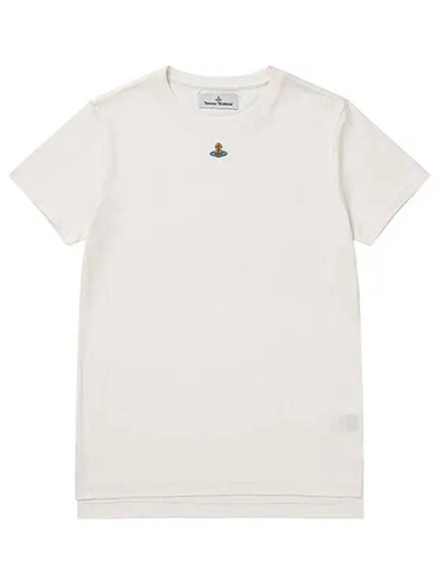 Embroided ORB Peru Short Sleeve T-Shirt White - VIVIENNE WESTWOOD - BALAAN 5