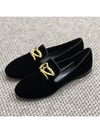 Zanotti gold logo velvet loafers - GIUSEPPE ZANOTTI - BALAAN 4