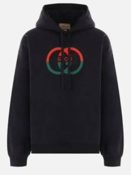 Cotton Jersey Printed Hoodie Sweatshirt Black - GUCCI - BALAAN 2