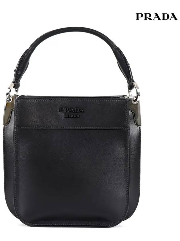 Margit Leather Small Cross Bag Black - PRADA - BALAAN 2