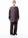 Four Woman Women s M243MT01BR Snowy Reverse Sleeve Crew Neck Sweatshirt Brown - CHANCE'S NOI - BALAAN 6