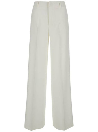 Tailored 'Lorenza' High Waisted White Trousers In Technical Fabric Woman - PT TORINO - BALAAN 1