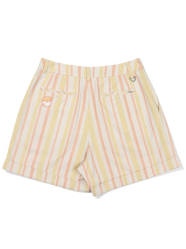 Strap striped short pants YELLOW WOMAN - MALBON GOLF - BALAAN 2