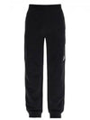 Diagonal Raised Fleece Track Pants Black - CP COMPANY - BALAAN 2