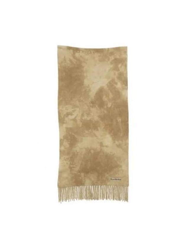 Logo Tie Dye Wool Muffler Khaki Green - ACNE STUDIOS - BALAAN 2