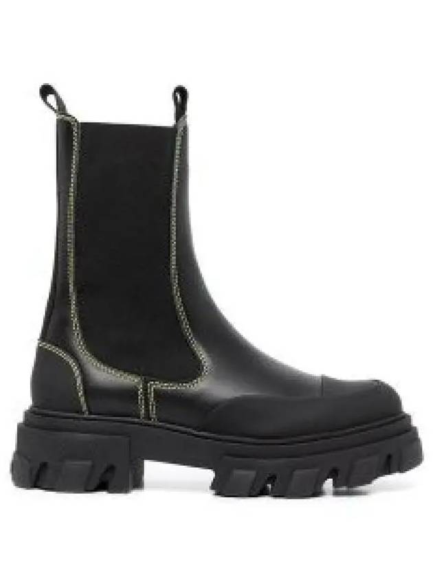 Stitch Line Chelsea Boots Black - GANNI - BALAAN 2