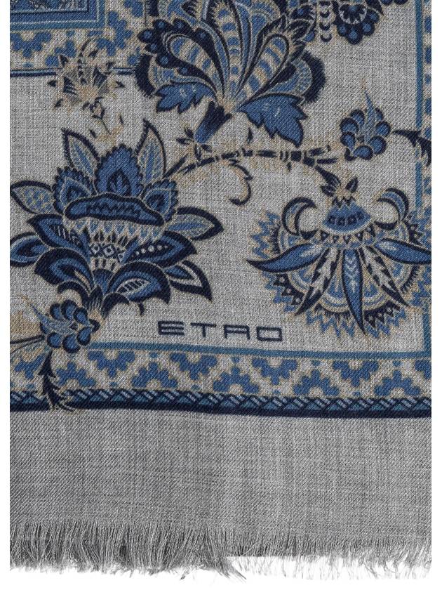 Etro Scarf With Print, Men's, Blue - ETRO - BALAAN 4