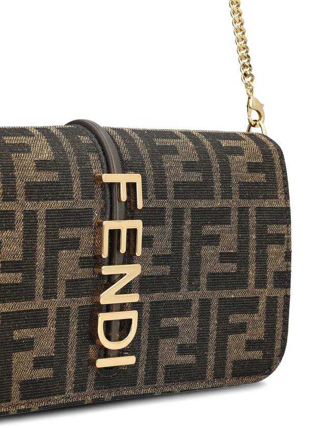 Fendigraphy FF Jacquard Chain Long Wallet Brown - FENDI - BALAAN 5