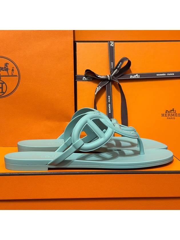 Women's Ezeri Sandals Jelly Shoes Mint - HERMES - BALAAN 4