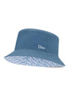 Reversible Oblique Bucket Hat Blue - DIOR - BALAAN 3