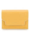 Saffiano Leather Trifold Half Wallet Yellow - MARNI - BALAAN 3