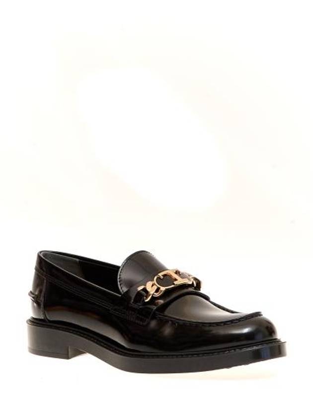 Horsebit Chain Leather Loafer Black - TOD'S - BALAAN 3