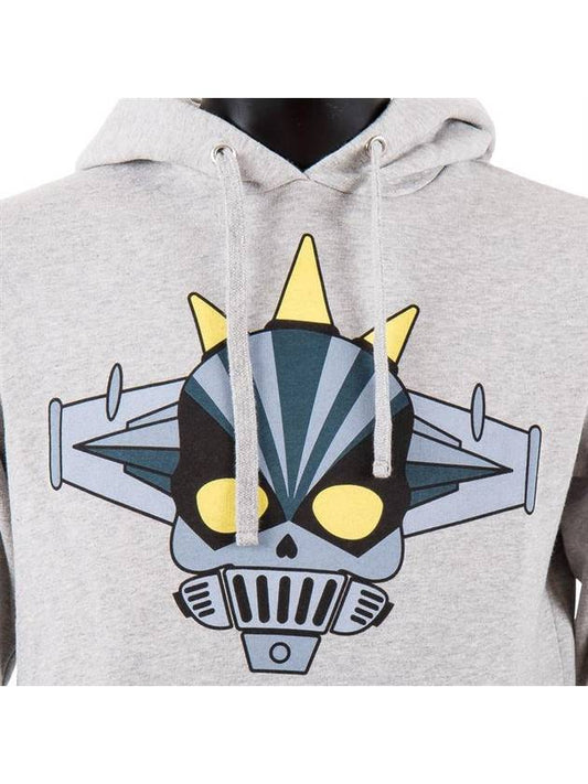 Mazinger 170013 015 Men's Hooded Long Sleeve TShirt - HYDROGEN - BALAAN 1