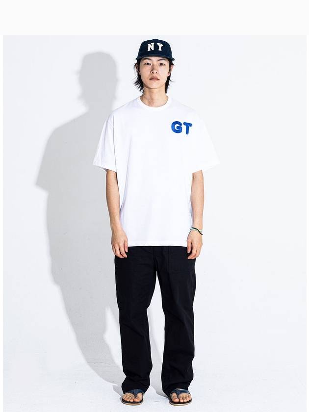 Two-tone chain embroidery GT logo white T-shirt - GRAN TURISMO - BALAAN 4