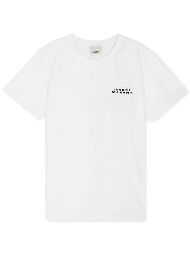 Vidal Logo Short Sleeve T Shirt White - ISABEL MARANT - BALAAN 4