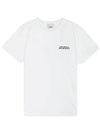 Vidal Logo Short Sleeve T Shirt White - ISABEL MARANT - BALAAN 4