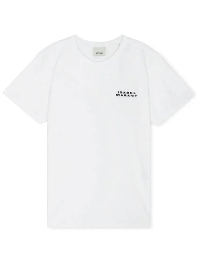 Vidal Logo Short Sleeve T Shirt White - ISABEL MARANT - BALAAN 2