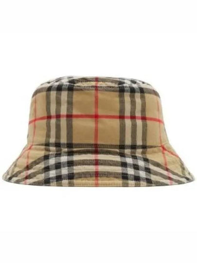 Check Cotton Bucket Hat Beige - BURBERRY - BALAAN 2