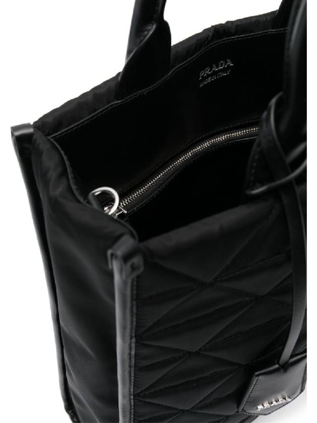 Re-Nylon Quilted Medium Tote Bag Black - PRADA - BALAAN 4