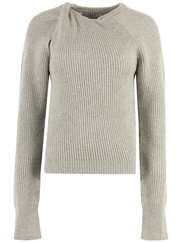 Twist Detailed Knit Top Grey - STELLA MCCARTNEY - BALAAN 2