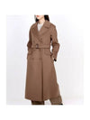 Women's Eric Belt Wool Double Coat Brown - MAX MARA - BALAAN 1