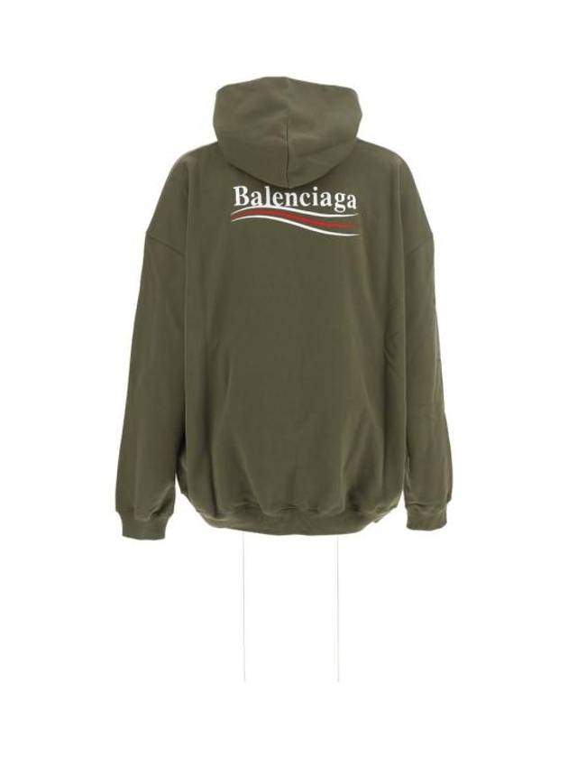 Men's Political Campaign Large Fit Hoodie Khaki - BALENCIAGA - BALAAN 3