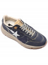 White Star Print Nylon Low Top Sneakers Dark Blue - GOLDEN GOOSE - BALAAN 4