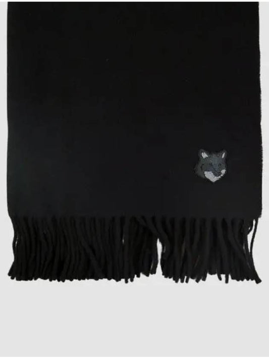 Wool Fox Head Muffler Black - MAISON KITSUNE - BALAAN 2