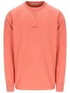 Logo Cropped Neck Oversized Fit Sweatshirt Salmon Pink - ACNE STUDIOS - BALAAN 3