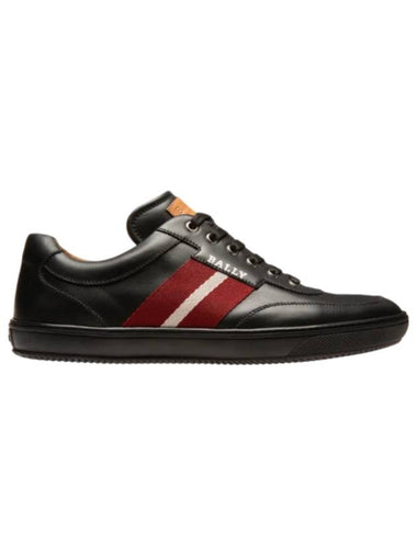 Oriano Leather Low-Top Sneakers Black - BALLY - BALAAN 1