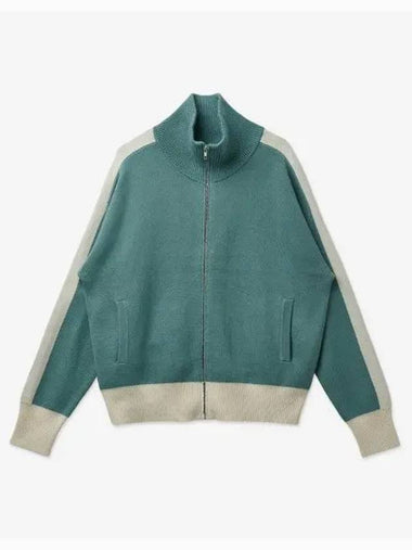 Knit rib track jacket sage RHPS23JA03822184 - RHUDE - BALAAN 1