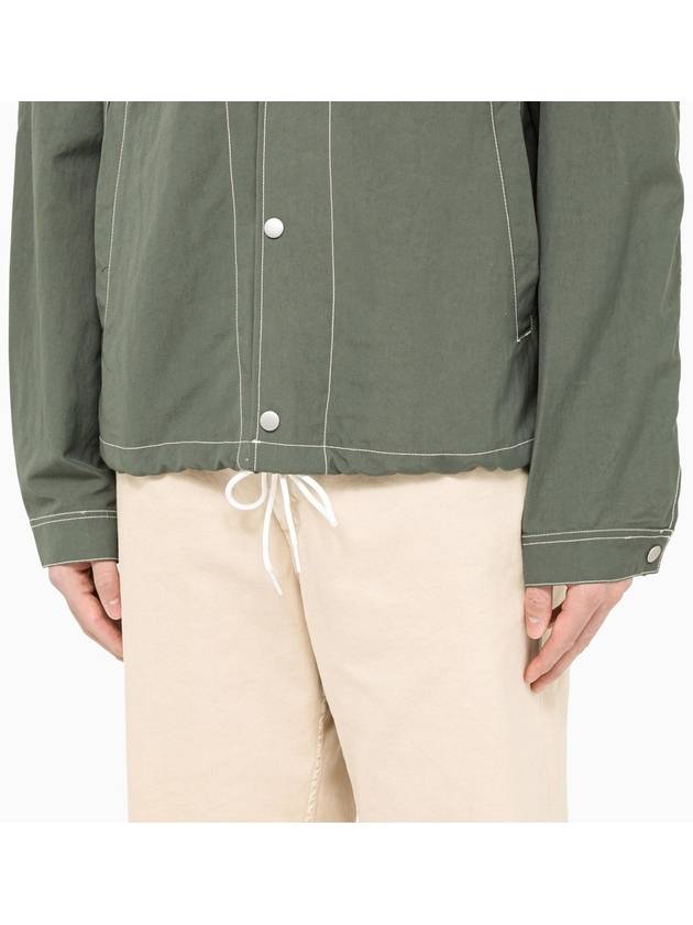 Embroidered Logo Nylon Folsom Jacket Green - STUSSY - BALAAN 5