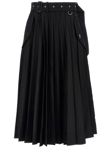 Sacai Long Pleated Skirt - SACAI - BALAAN 1