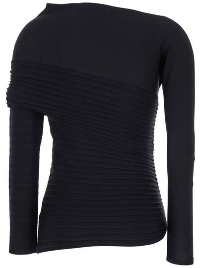 Black Asymmetric Top With Long Sleeves In Pleated Viscose Blend Woman - PHILOSOPHY DI LORENZO SERAFINI - BALAAN 2