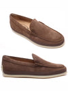 Men's Suede Slip-ons Loafers Brown - TOD'S - BALAAN 3