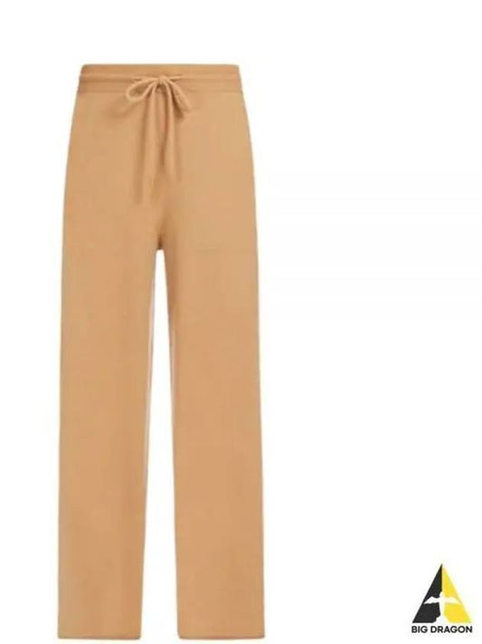 Parole Drawstring Wool Cashmere Wide Pants Camel - MAX MARA - BALAAN 2