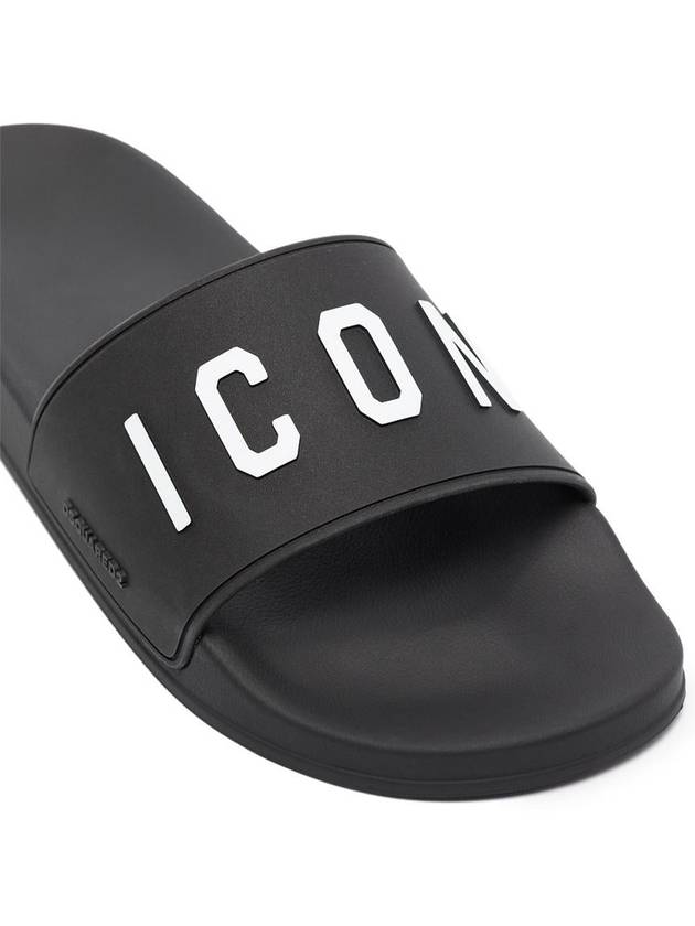 Men’s Icon Slippers Black - DSQUARED2 - BALAAN 5