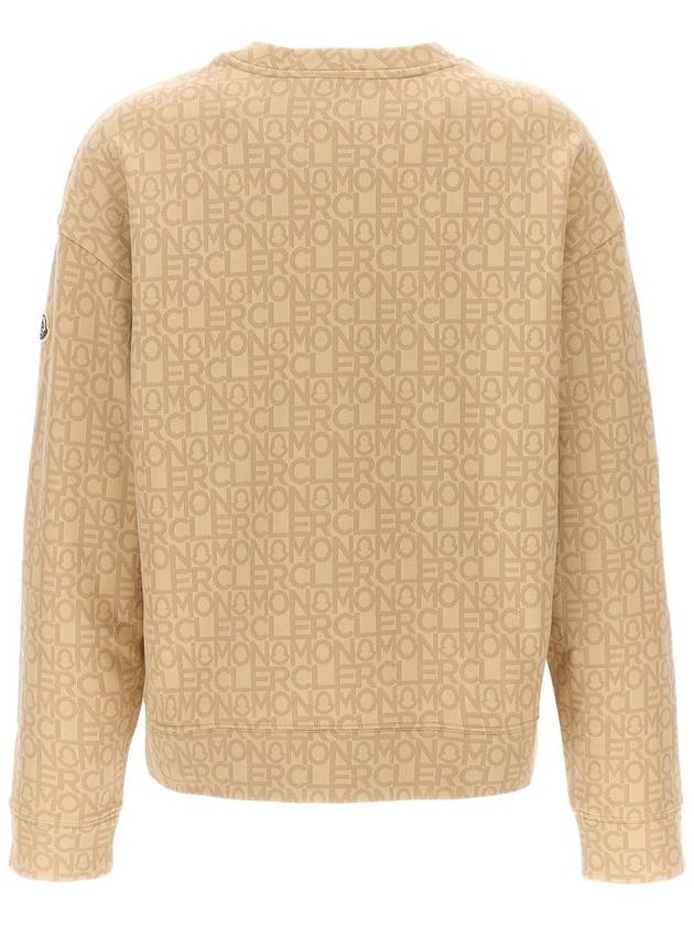 Monogram Jacquard Sweatshirt Beige - MONCLER - BALAAN 3