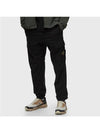 Stretch Cotton Tela Paracadute Cargo Straight Pants Black - STONE ISLAND - BALAAN 3