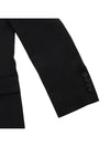 notched lapel virgin wool single coat black - AMI - BALAAN.