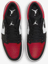 Air Jordan 1 Low Top Sneakers Black Red - NIKE - BALAAN 6