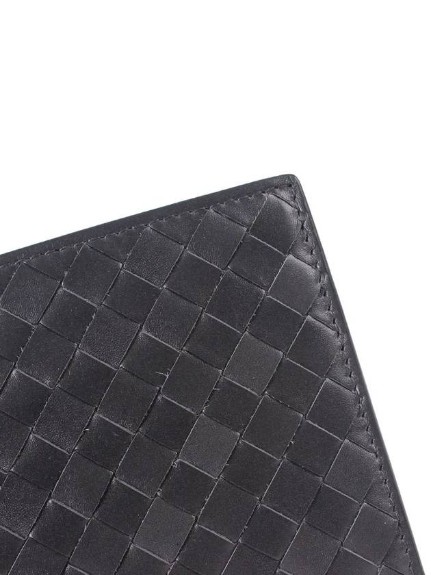 Intrecciato Weaving Half Wallet Dark Grey - BOTTEGA VENETA - BALAAN 4