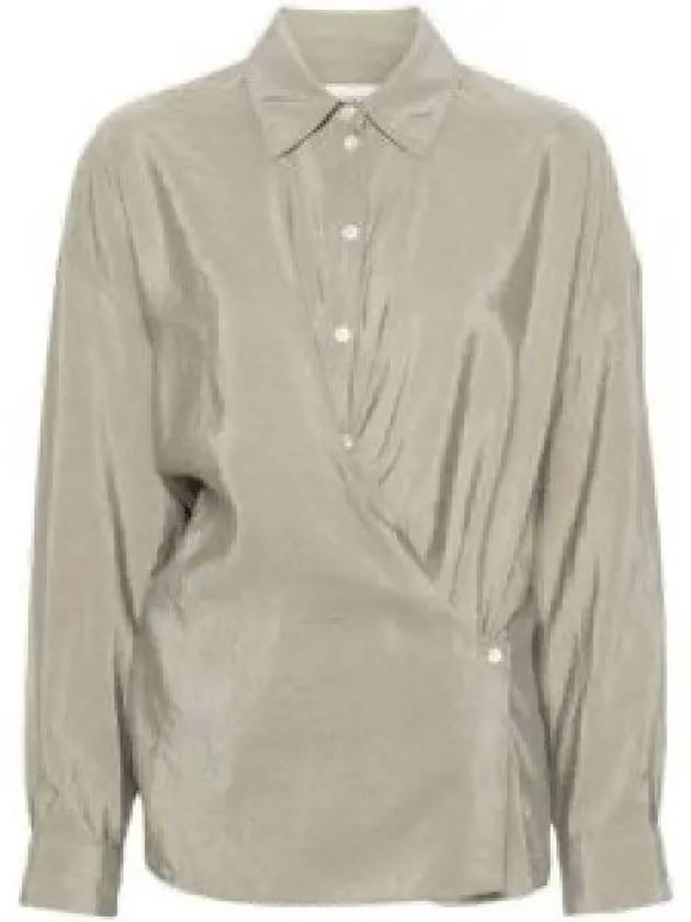 Dry Silk Straight Collar Twist Shirt Light Misty Grey - LEMAIRE - BALAAN 2