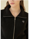 Women's Loving Fleece Two-Way Line Zip-Up Jacket Black - MICANE - BALAAN 5