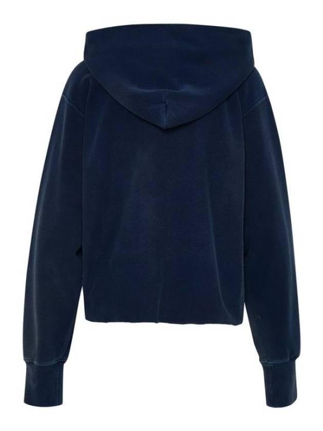 Logo Vintage Cotton Cropped Hoodie Blue - MAISON MARGIELA - BALAAN 4