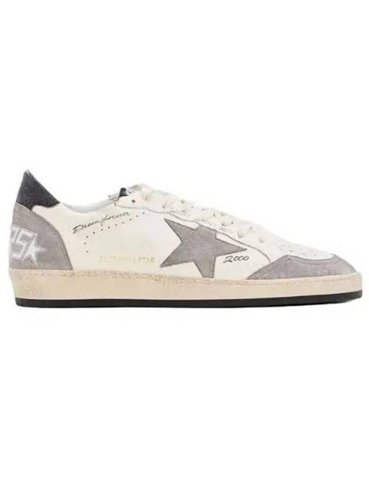 Ball Star Leather Low Top Sneakers Grey White - GOLDEN GOOSE - BALAAN 2