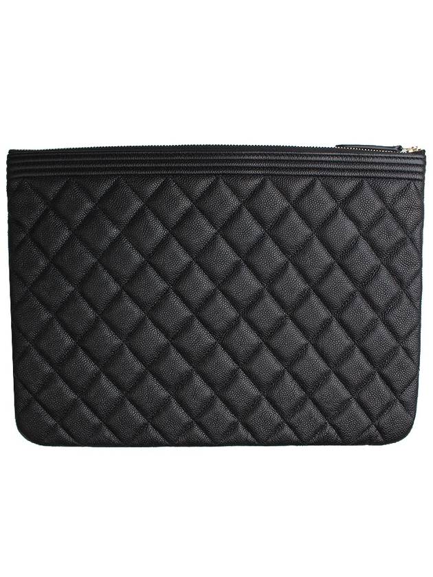 Boy Black Caviar Gold Plated Medium Clutch No 25 - CHANEL - BALAAN 2